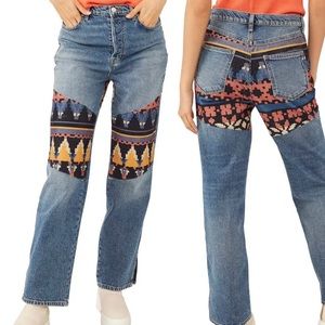 NWOT $178 Free People We The Free Rocky Mountain Straight Leg Jeans Size 26